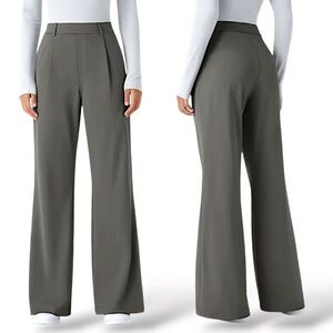 HALARA Halo Tek Air Charcoal Gray Wide-Leg Pants Trousers S Work Casual Pull On